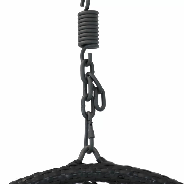 Virasat Ariadna Single Seater Hanging Swing Without Stand For Balcony, Garden Swing (Black)