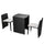 Virasat Outdoor Patio Seating Set 2 Chairs and 1 Table Set (Black)-VIRASAT FURNITURE & FURNISHING