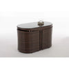 Virasat Outdoor Patio Seating Set 2 Chairs and 1 Table Set Brown-VIRASAT FURNITURE & FURNISHING