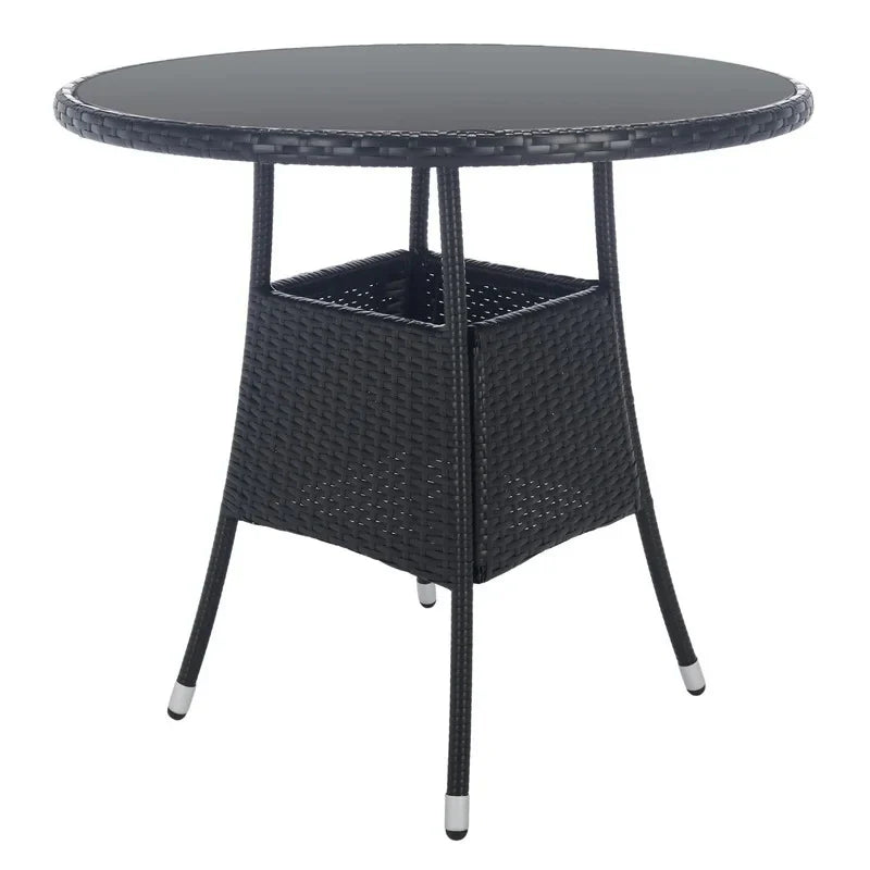 Virasat Outdoor Patio Seating Set 4 Chairs and 1 Table Set (Black)-VIRASAT FURNITURE & FURNISHING
