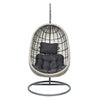 Virasat Single Seater Hanging Swing With Stand For Balcony, Garden Swing (Grey)-VIRASAT FURNITURE & FURNISHING