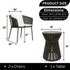 VIRASAT FURNITURE Outdoor Rope 3-Piece Patio Set