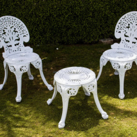 Virasat Cast Aluminium Garden Patio Seating 2 Chair and 1 Table Set