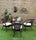 Virasat Outdoor Patio Seating Set 4 Chairs and 1 Table Set (Dark Brown)-VIRASAT FURNITURE & FURNISHING