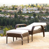 Virasat Outdoor Swimming Poolside Lounger Dark Brown-VIRASAT FURNITURE & FURNISHING