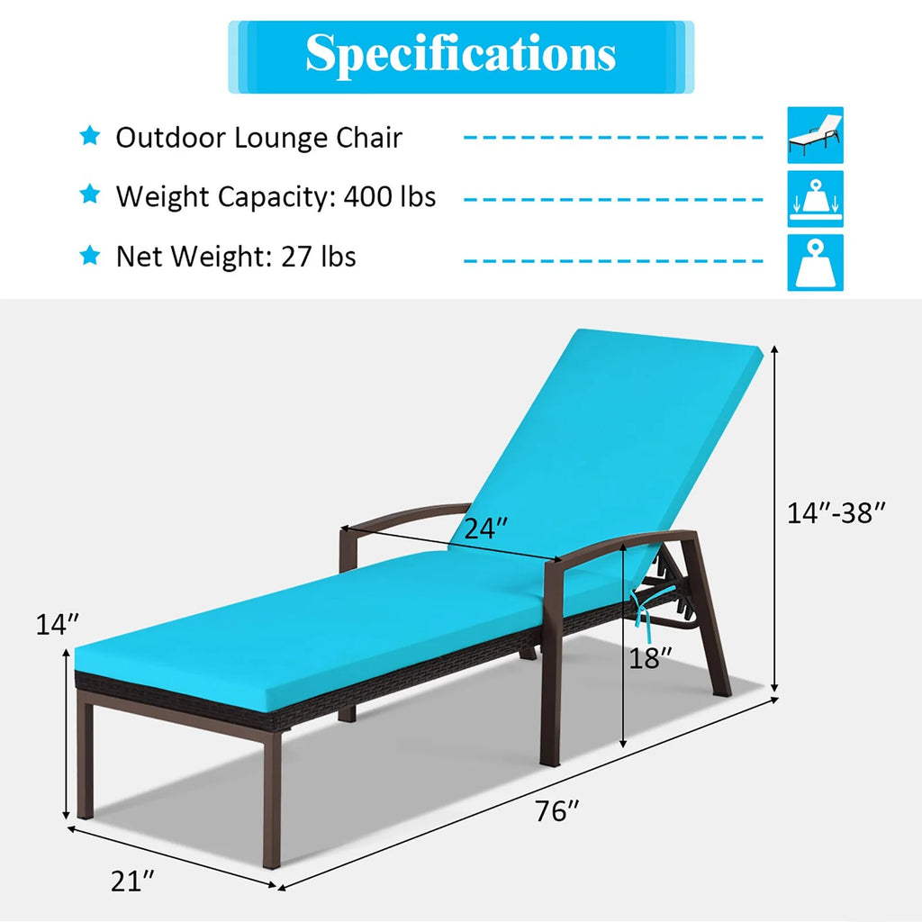 Virasat Outdoor Swimming Poolside Lounger Dark Brown-VIRASAT FURNITURE & FURNISHING