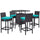 Virasat Outdoor Patio Bar Sets 4 Chairs and 1 Table (Dark Brown)-VIRASAT FURNITURE & FURNISHING