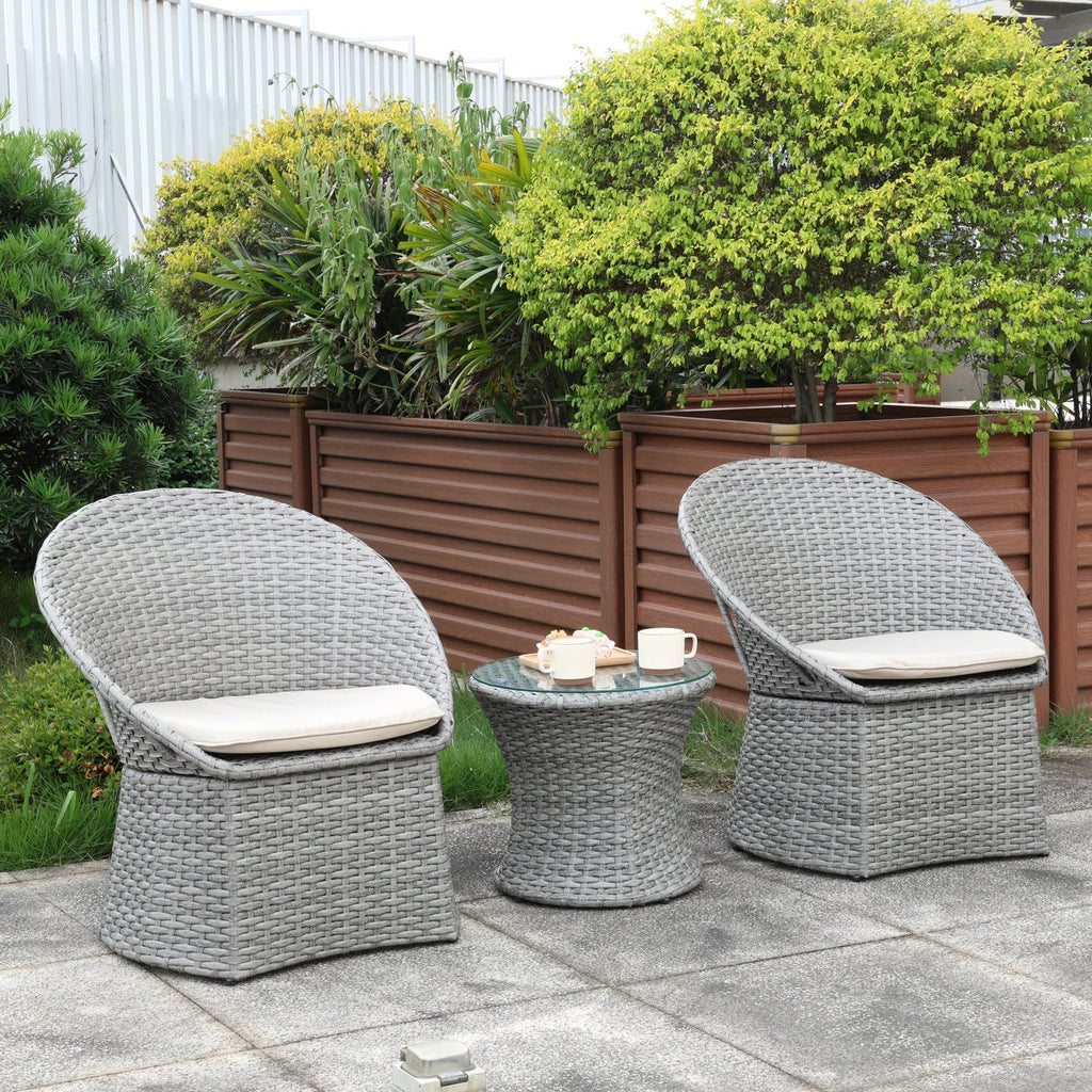 Virasat Outdoor Patio Seating Set 2 Chairs and 1 Table Set-VIRASAT FURNITURE & FURNISHING