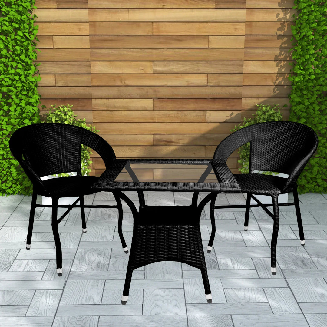 Virasat Hapit Outdoor Patio Seating Set 2 Chairs and 1 Table Set