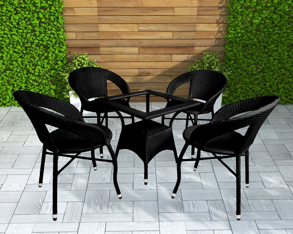 Virasat Outdoor Patio Seating Set 4 Chairs and 1 Table Set-VIRASAT FURNITURE & FURNISHING