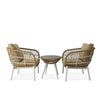 Virasat Outdoor Patio Seating Set 2 Chairs and 1 Table Set (Beige) Braided And Rope-VIRASAT FURNITURE & FURNISHING