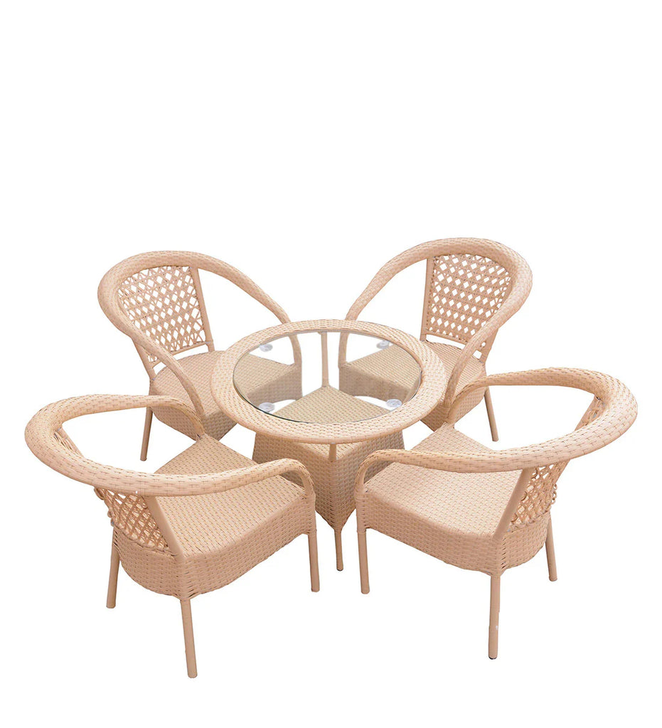 Virasat Outdoor Patio Seating Set 4 Chairs and 1 Table Set-VIRASAT FURNITURE & FURNISHING