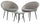 Virasat Outdoor Patio Seating Set 2 Chairs 1 Table Grey-VIRASAT FURNITURE & FURNISHING
