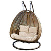 Virasat Double Seater Hanging Swing With Stand For Balcony, Garden Swing (Gold)-VIRASAT FURNITURE & FURNISHING
