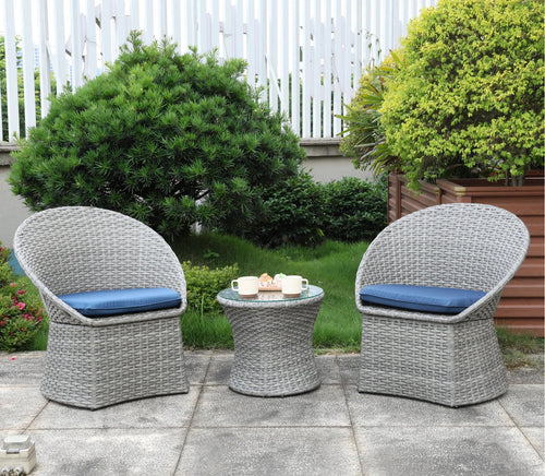 Virasat Outdoor Patio Seating Set 2 Chairs and 1 Table Set-VIRASAT FURNITURE & FURNISHING