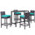 Virasat Outdoor Patio Bar Sets 4 Chairs and 1 Table (Dark Brown)-VIRASAT FURNITURE & FURNISHING