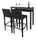 Virasat Outdoor Patio Bar Sets 2 Chairs and 1 Table Black-VIRASAT FURNITURE & FURNISHING
