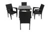 Virasat Outdoor Patio Seating Set 4 Chairs and 1 Table Set (Black)-VIRASAT FURNITURE & FURNISHING