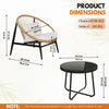 VIRASAT FURNITURE 3-Piece Outdoor Patio Bistro Set