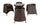 Virasat Outdoor Patio Seating Set 4 Chairs and 1 Table Set (Dark Brown)-VIRASAT FURNITURE & FURNISHING