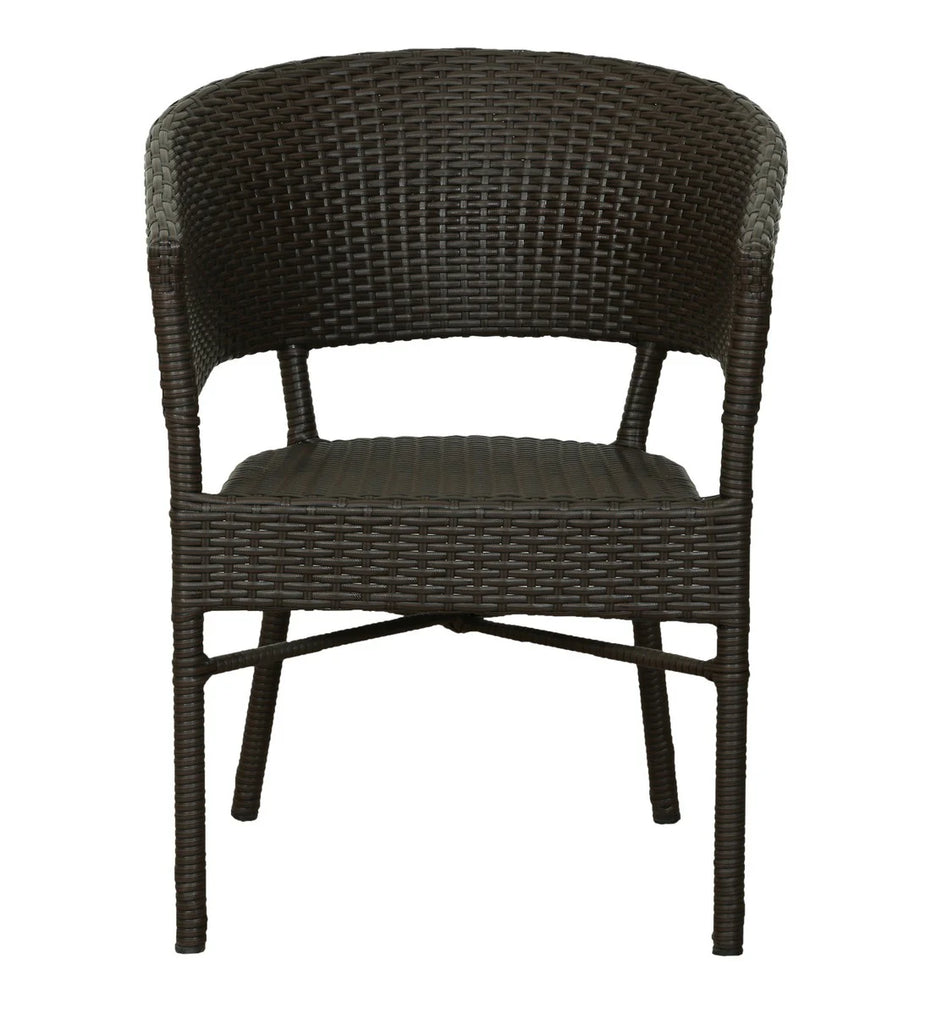 Virasat Outdoor Patio Seating Set 2 Chairs and 1 Table Set (Brown)-VIRASAT FURNITURE & FURNISHING