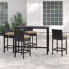 Virasat Outdoor Patio Bar Sets 4 Chairs and 1 Table (Dark Brown)-VIRASAT FURNITURE & FURNISHING