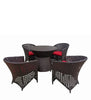 Virasat Outdoor Patio Seating Set 4 Chairs and 1 Table Set (Brown)-VIRASAT FURNITURE & FURNISHING