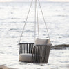 VIRASAT FURNITURE SINGLE SEATER HANGING SWING WITHOUT STAND FOR BALCONY & GARDEN SWING (GREY)