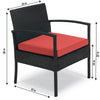 Virasat Outdoor Patio Seating Set 2 Chairs and 1 Table Set (Brown + Red)-VIRASAT FURNITURE & FURNISHING