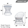 VIRASAT FURNITURE Outdoor Wicker Patio Set with Glass Top Table