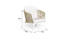 Virasat Outdoor Sofa Set 2 Seater, 2 Single Seater, and 1 Center Table Set (White+Tan) Braided & Rope-VIRASAT FURNITURE & FURNISHING