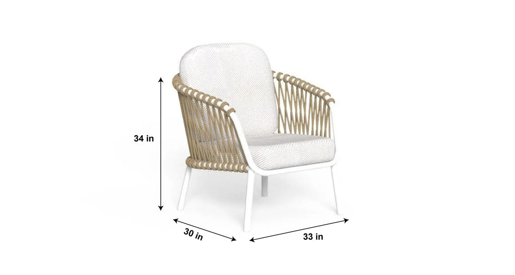 Virasat Outdoor Sofa Set 2 Seater, 2 Single Seater, and 1 Center Table Set (White+Tan) Braided & Rope-VIRASAT FURNITURE & FURNISHING