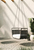 VIRASAT FURNITURE SINGLE SEATER HANGING SWING WITHOUT STAND FOR BALCONY & GARDEN SWING (BLACK)