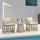 VIRASAT FURNITURE VARQO OUTDOOR PATIO SEATING SET 2 CHAIRS AND 1 TABLE SET (CREAM) BRAIDED & ROPE