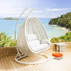 Virasat Double Seater Hanging Swing With Stand For Balcony, Garden Swing (White)-VIRASAT FURNITURE & FURNISHING