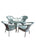Virasat Outdoor Patio Seating Set 4 Chairs and 1 Table Set (Silver)-VIRASAT FURNITURE & FURNISHING