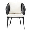 Virasat Outdoor Patio Seating Set 2 Chairs 1 Table Set Black-VIRASAT FURNITURE & FURNISHING