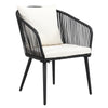 Virasat Outdoor Patio Seating Set 2 Chairs 1 Table Set Black-VIRASAT FURNITURE & FURNISHING