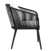 Virasat Outdoor Patio Seating Set 2 Chairs 1 Table Set Black-VIRASAT FURNITURE & FURNISHING
