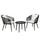Virasat Outdoor Patio Seating Set 2 Chairs 1 Table Set Black-VIRASAT FURNITURE & FURNISHING