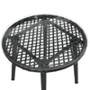 Virasat Outdoor Patio Seating Set 2 Chairs 1 Table Set Black-VIRASAT FURNITURE & FURNISHING