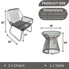 VIRASAT FURNITURE Outdoor Rope Double Tone 3-Piece Patio Set