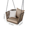 VIRASAT FURNITURE SINGLE SEATER HANGING SWING WITHOUT STAND FOR BALCONY & GARDEN SWING (BROWN)