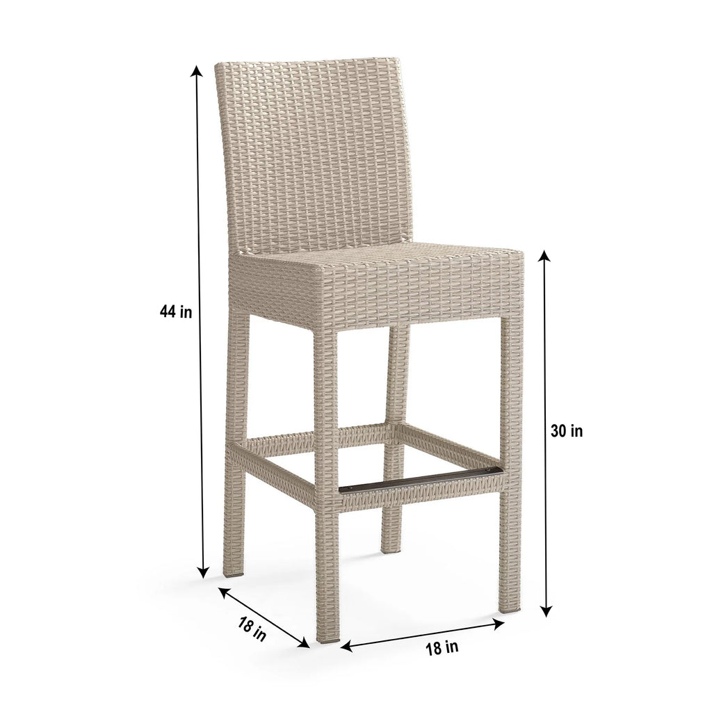 Virasat Outdoor Patio Bar Sets 4 Chairs and 1 Table (Pearl White)-VIRASAT FURNITURE & FURNISHING