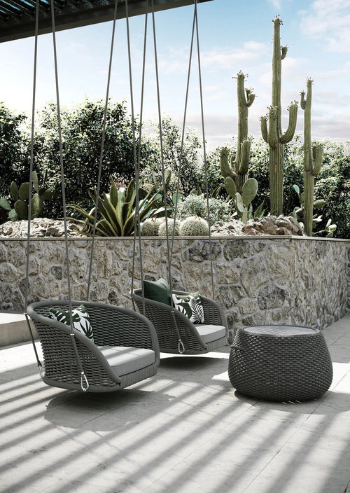 Virasat Single Seater Hanging Swing Without Stand For Balcony, Garden Swing (Black)-VIRASAT FURNITURE & FURNISHING