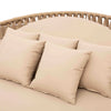 Virasat Outdoor Poolside Sunbed With Cushion Daybed (Tan) Braided & Rope-VIRASAT FURNITURE & FURNISHING