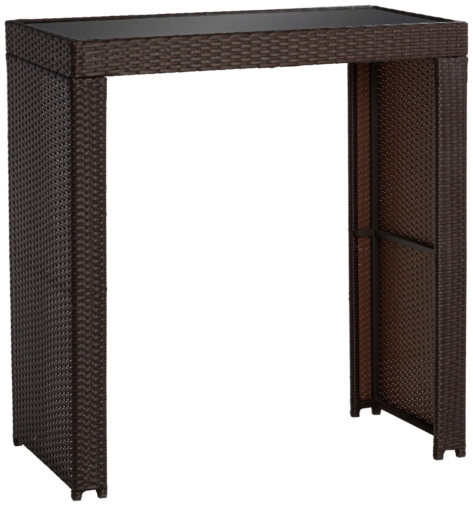 Virasat Outdoor Patio Bar Sets 4 Chairs and 1 Table Dark Brown-VIRASAT FURNITURE & FURNISHING