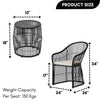 VIRASAT FURNITURE 3-Piece Outdoor Rattan Wicker Patio Set