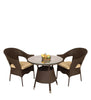 Virasat Outdoor Patio Seating Set 2 Chairs and 1 Table Set (Brown)-VIRASAT FURNITURE & FURNISHING