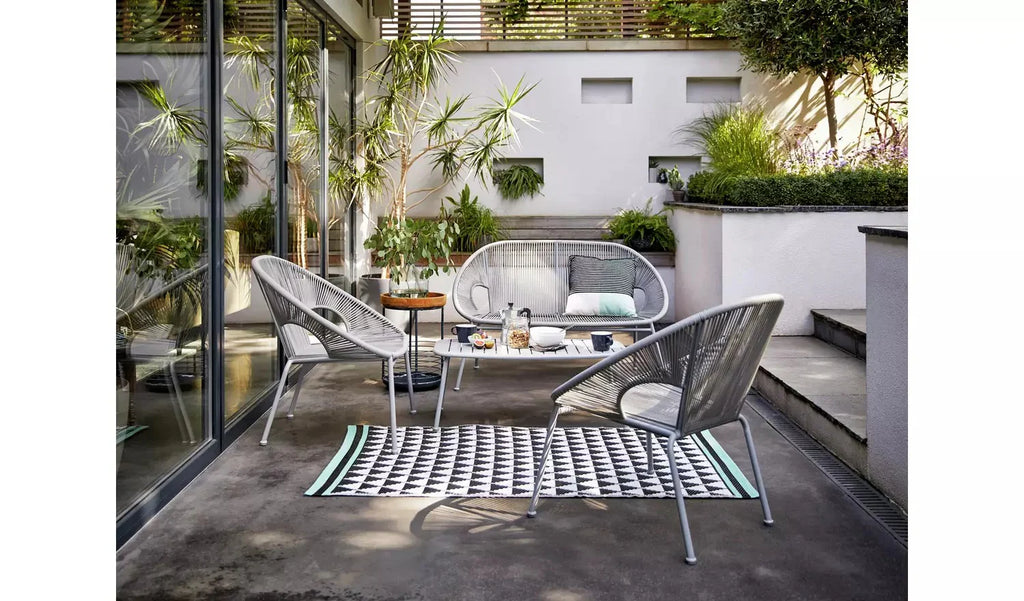 Virasat Outdoor Garden Balcony Sofa Set 2 Seater, 2 Single Seater and 1 Center Table Set (Gray)-VIRASAT FURNITURE & FURNISHING
